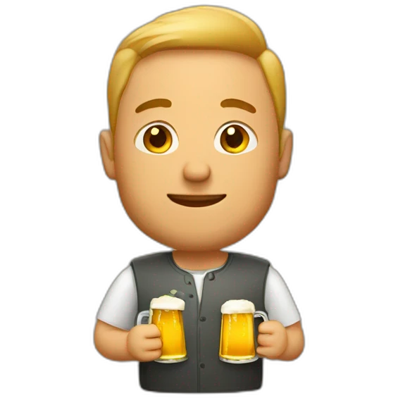 Man with beer emoji