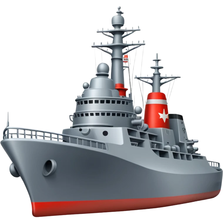 A naval destroyer ship emoji