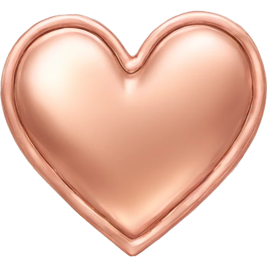 Rose gold heart emoji