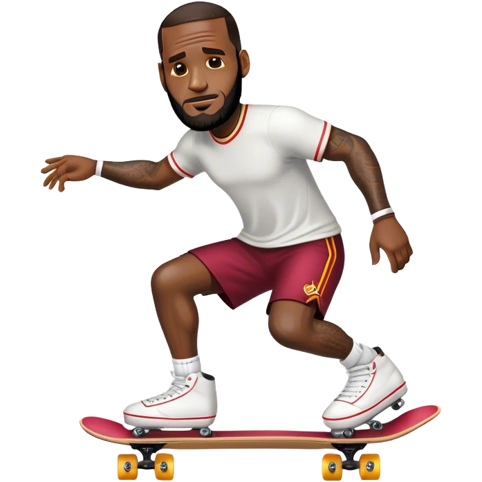 lebron riding a skate board  emoji