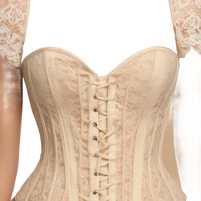 beige lace corset emoji