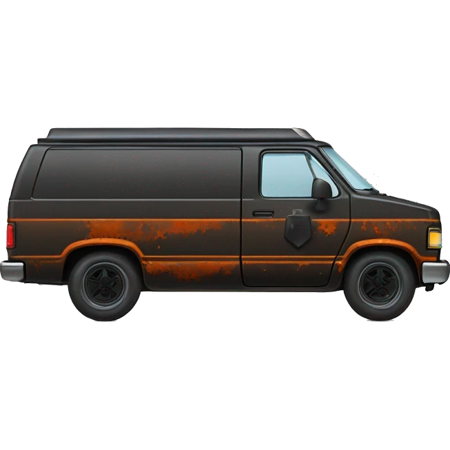 Hot Premium 1985 Dark Trooper Chevy Astro rust van  emoji