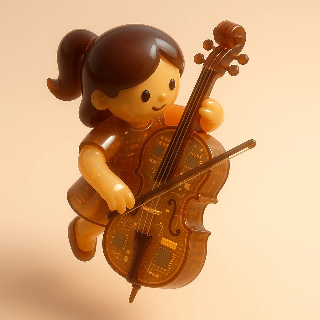girl playing cello emoji