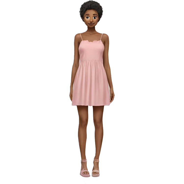 Dusty pink spaghetti strap dress emoji