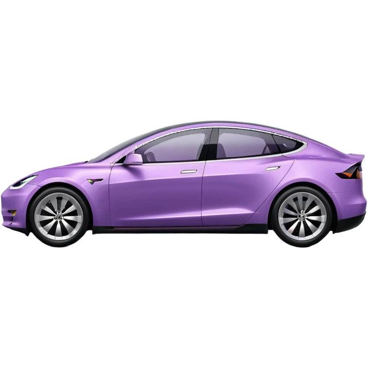 Light purple tesla side profile for ICS files and messages  emoji