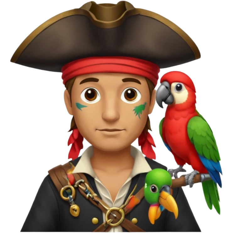 pirate and parrot emoji