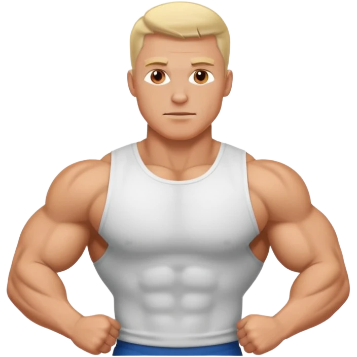 a white muscle man emoji