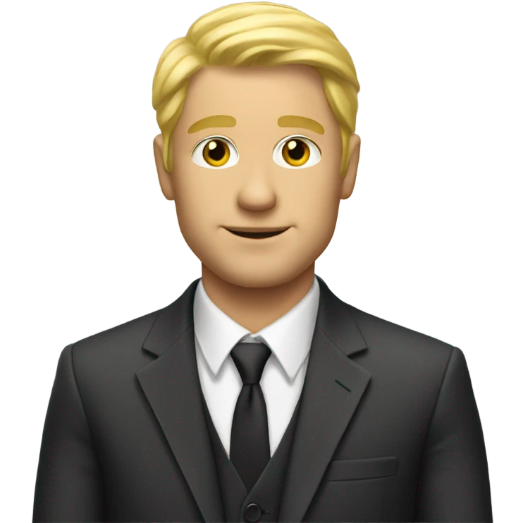 blonde man in suit emoji