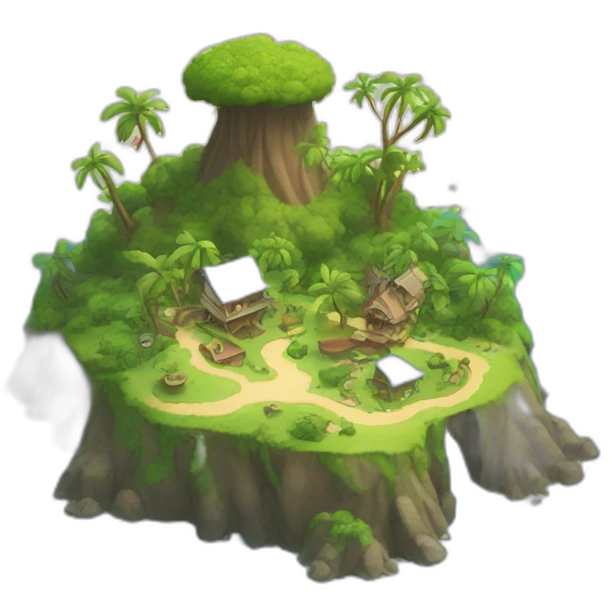 Mickey-Mouse-shaped island emoji