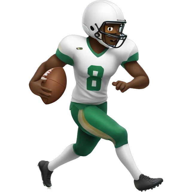 african american playing football emoji