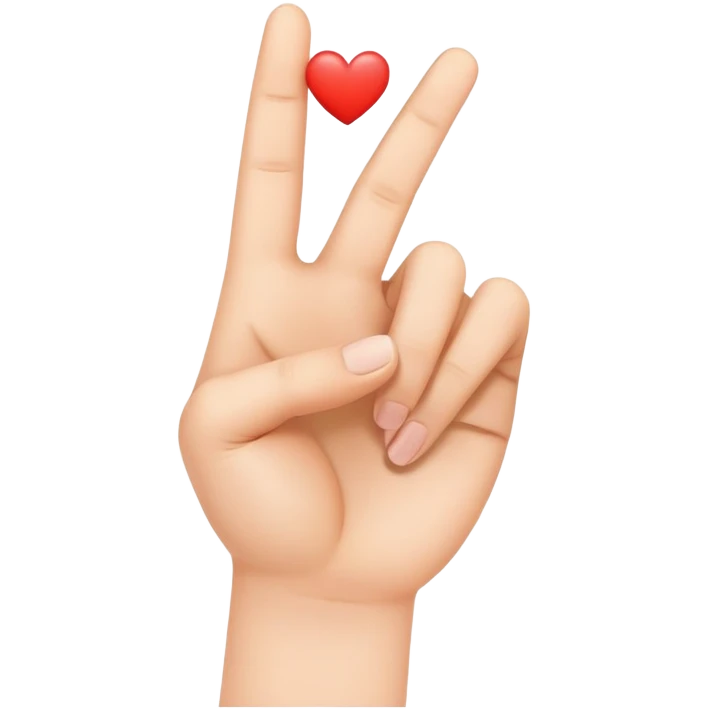 Korean finger heart gesture, hand making a small heart shape with thumb and index finger emoji