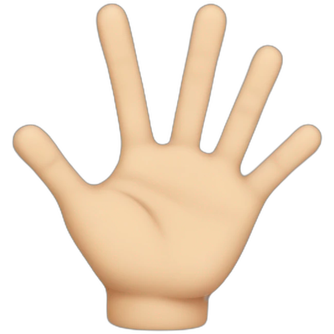 four fingers emoji