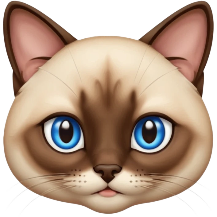
Siamese cat face long hair emoji