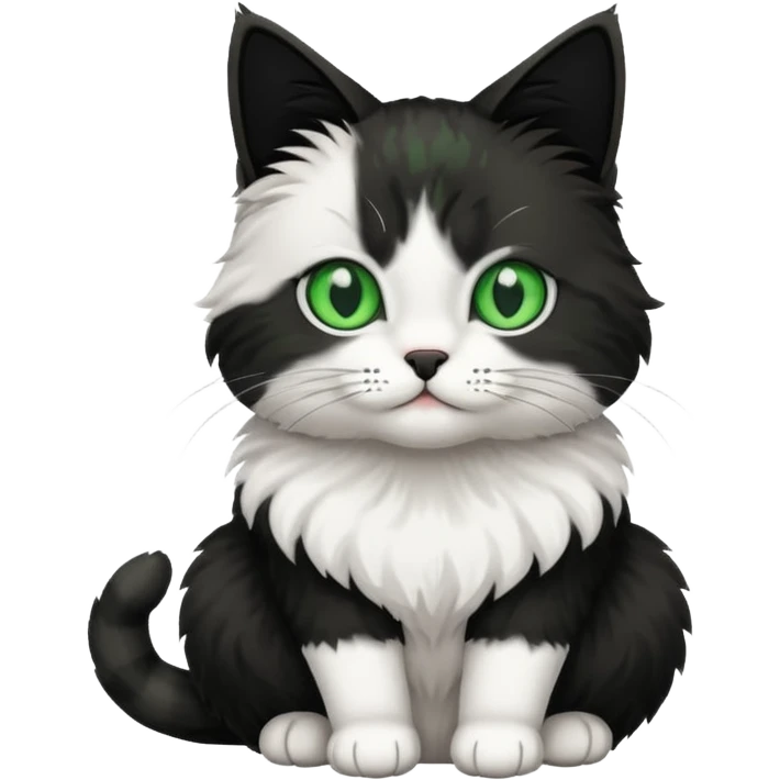 cat white and black  emoji