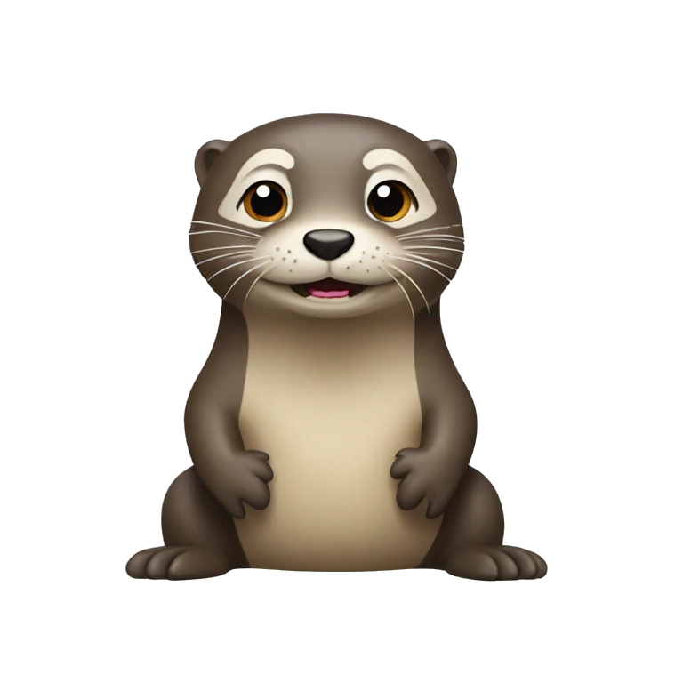 Loutre qui regarde un film emoji