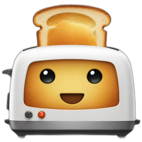 Toaster as human emoji
