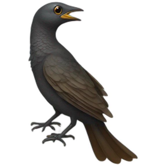 Amsel mit wurm emoji