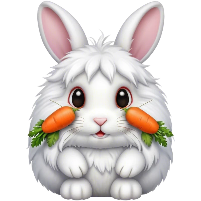 a bunny with carrots emoji