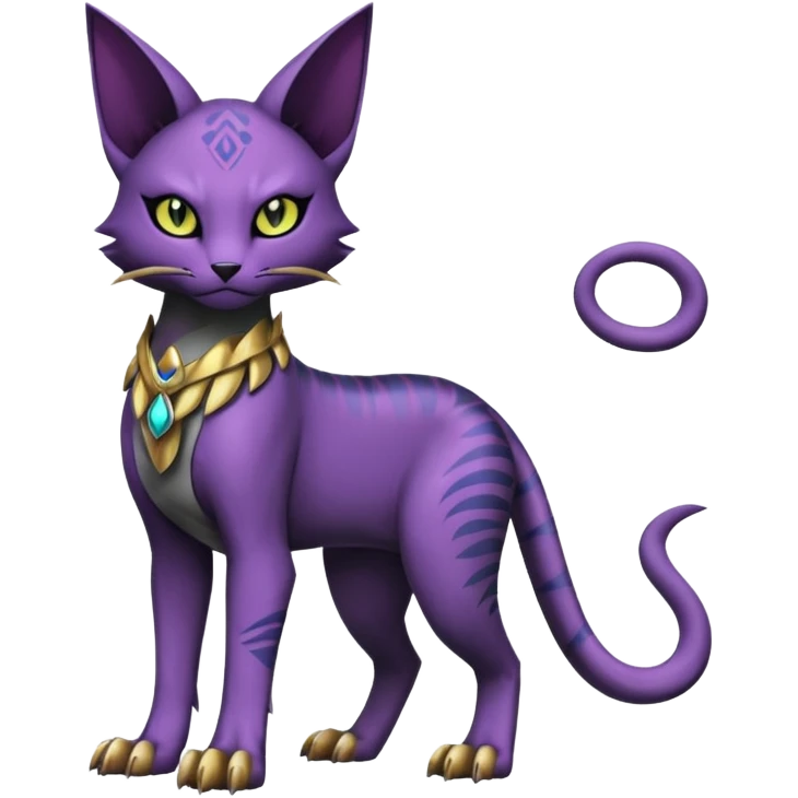 gothic edgy badass scaley Bastet-Noibat-Gatomon-Digimon-Fakémon-Pokémon-creature (full body) emoji