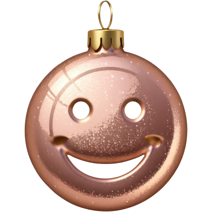 rose gold glittery ornament emoji