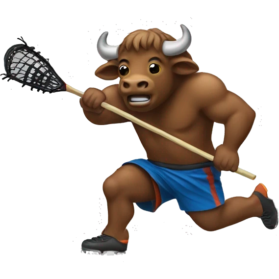 Buffalo playing lacrosse  emoji