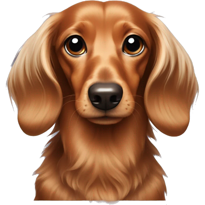 Long haired dachshund  emoji
