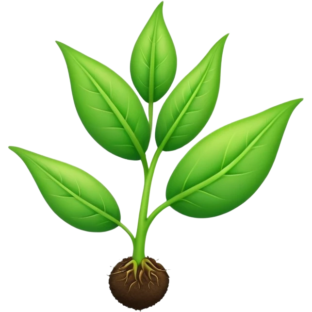 young shoot emerging from a seed emoji