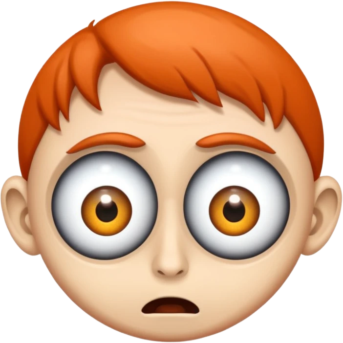 Crazy looking guy with huge eyes emoji