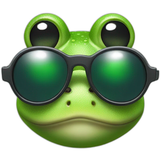 Frog with sunglasses  emoji