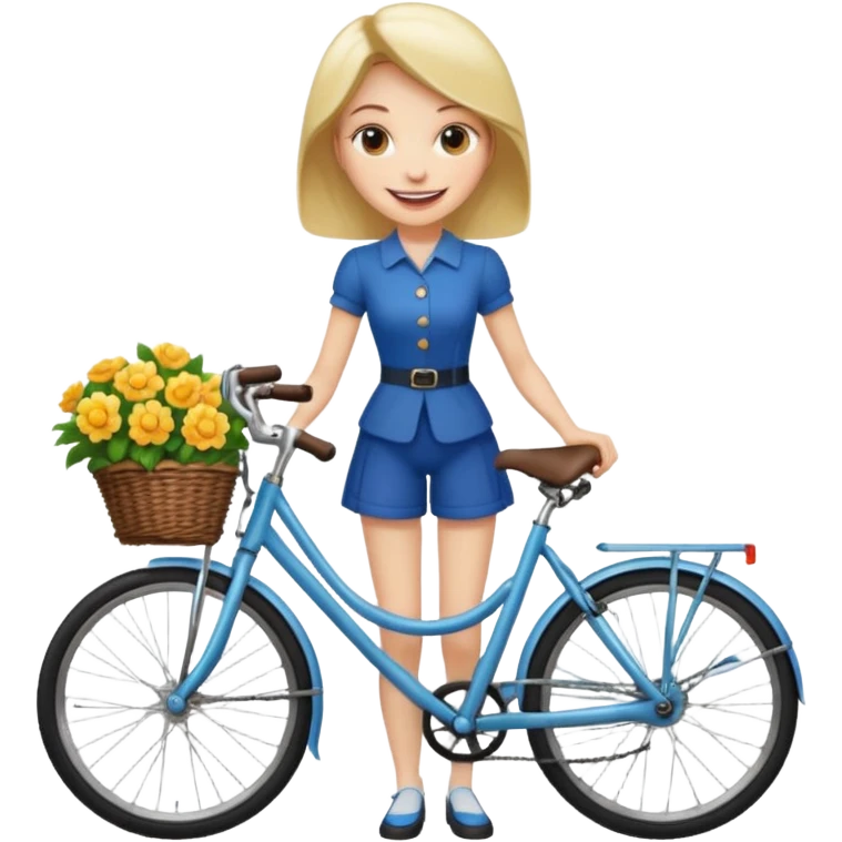 Lady with bicycle emoji