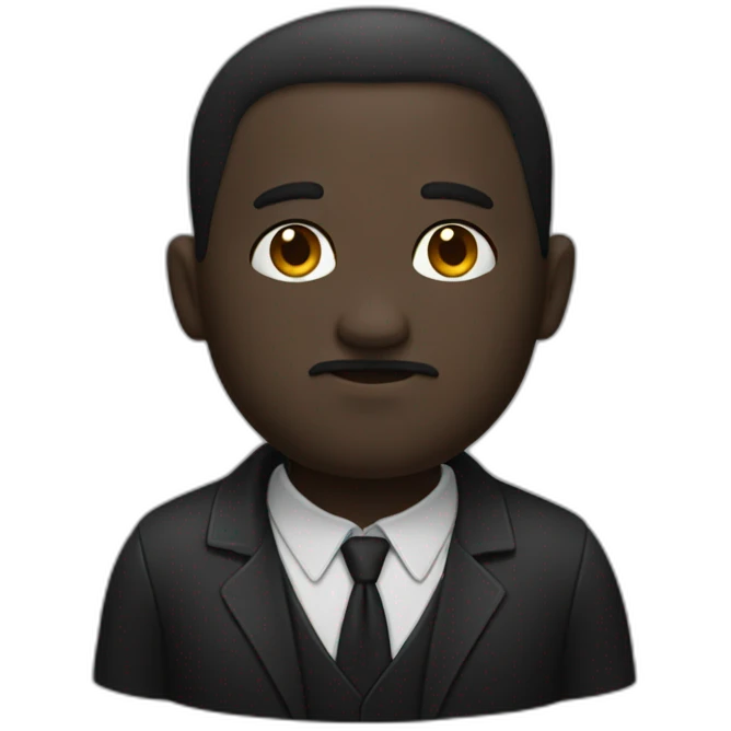 Gros homme noir  emoji