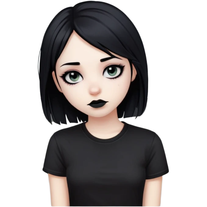 Emo girl on bed emoji