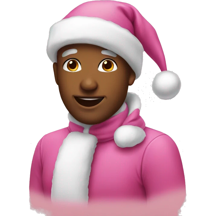 Pink christmas emoji