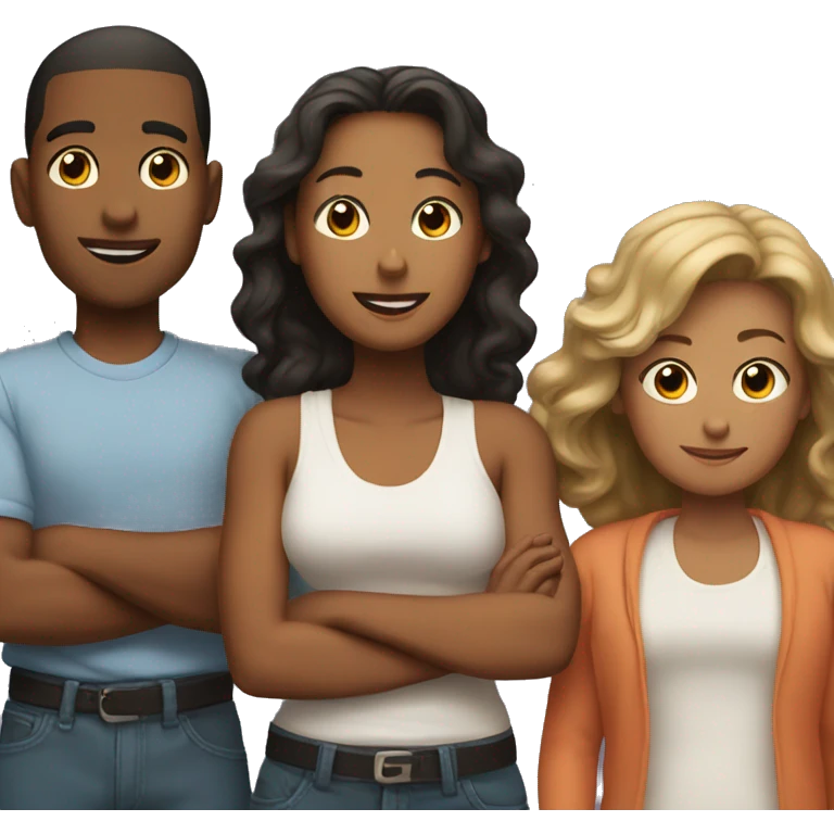 3 Brothers and mom  emoji