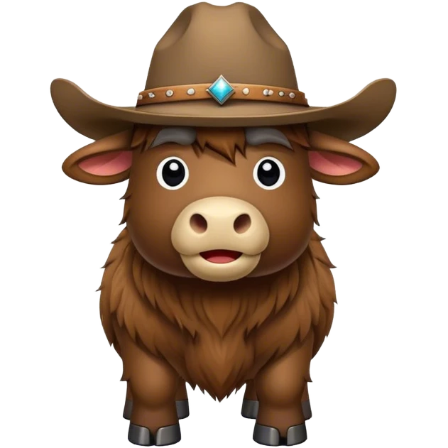 Yak wearing cowboy hat  emoji