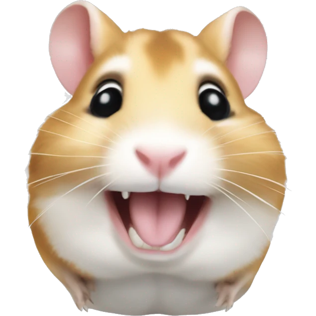 hamster with braces in his teeth smiles emoji
