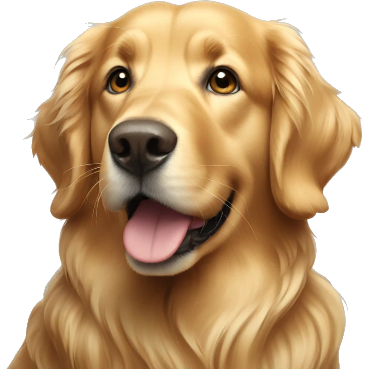 Field coated golden retriever emoji