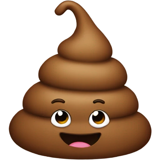 Poop wearing poop hat  emoji