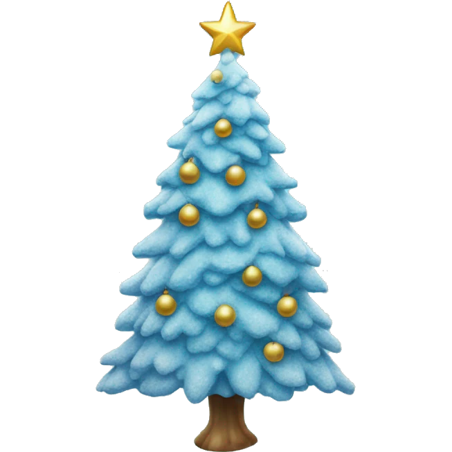 Sky blue Christmas tree  emoji