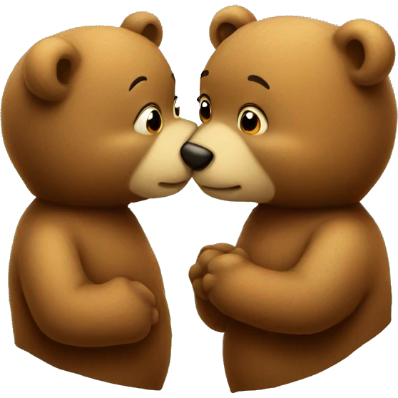 Kissing bears emoji