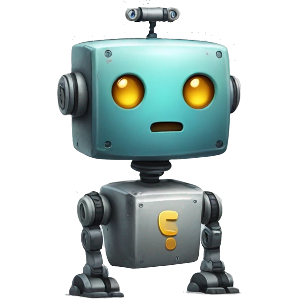 Robot with Exclamation point emoji