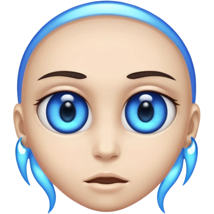 Blue glowing eyes emoji
