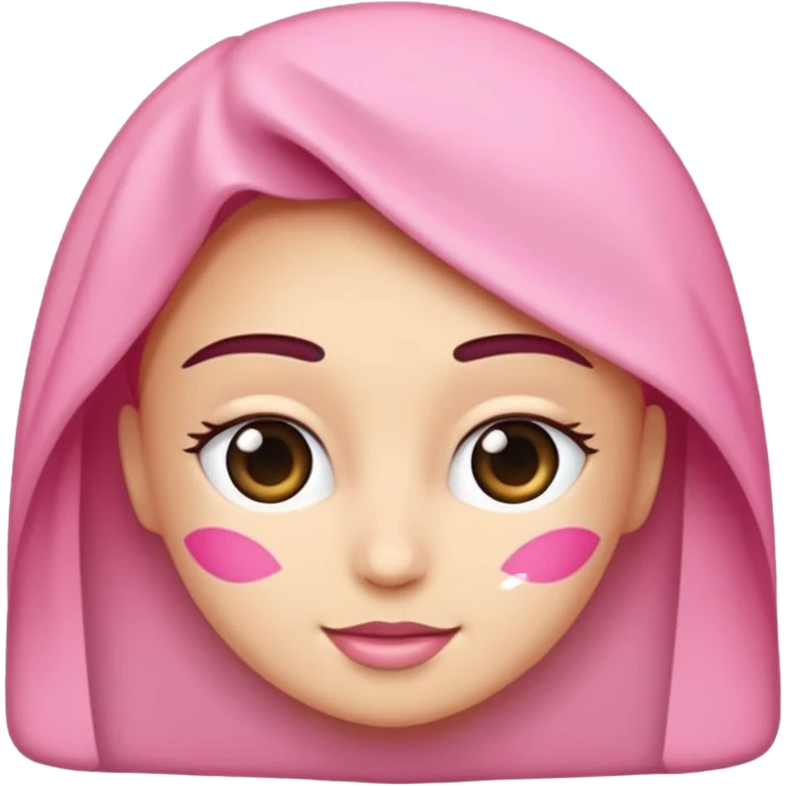 Beyaz kalp ve pembe kurdele q emoji