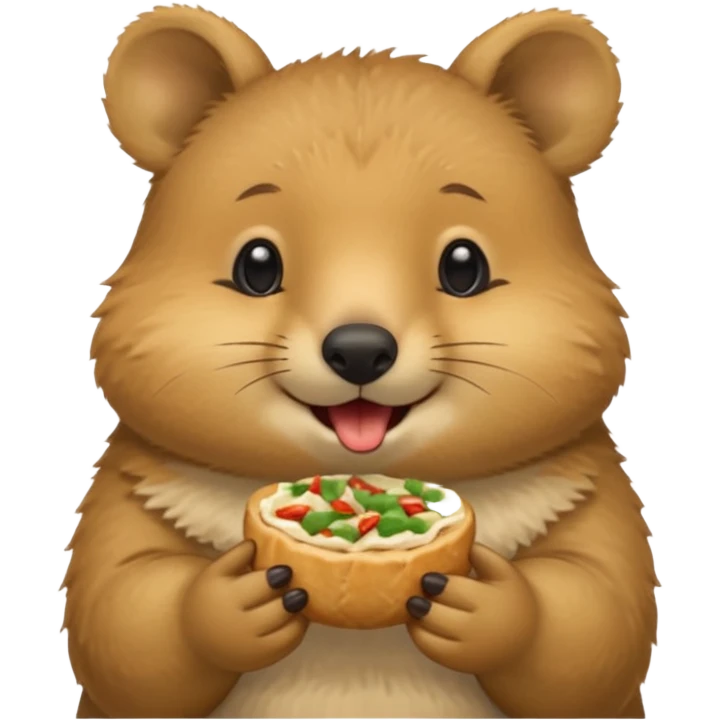 quokka eating Bánh Cuốn emoji