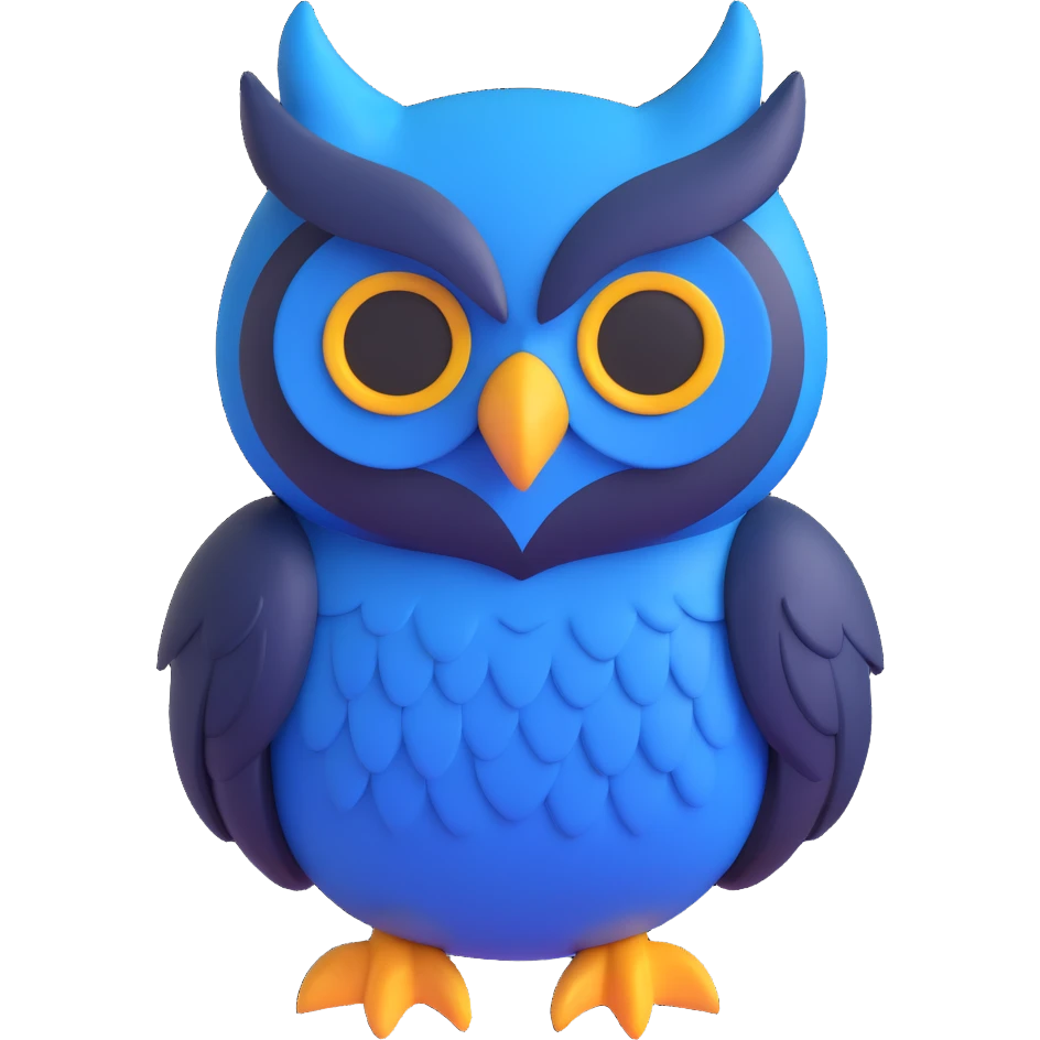 blue owl emoji