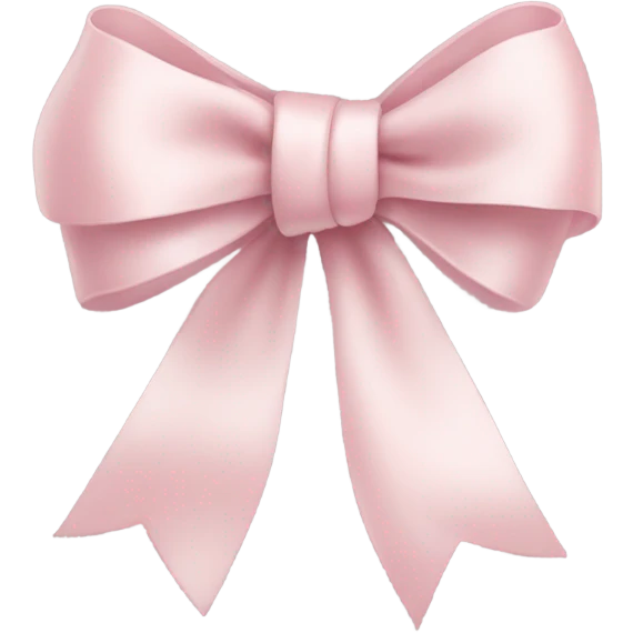 Pale pink ribbon bow emoji