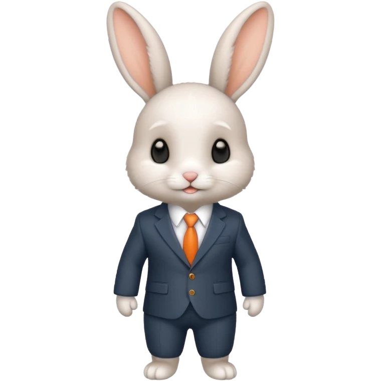 baby bunny in suit no carrot emoji