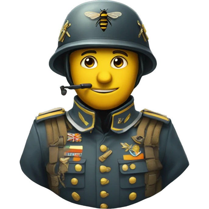 une abeille soldat emoji