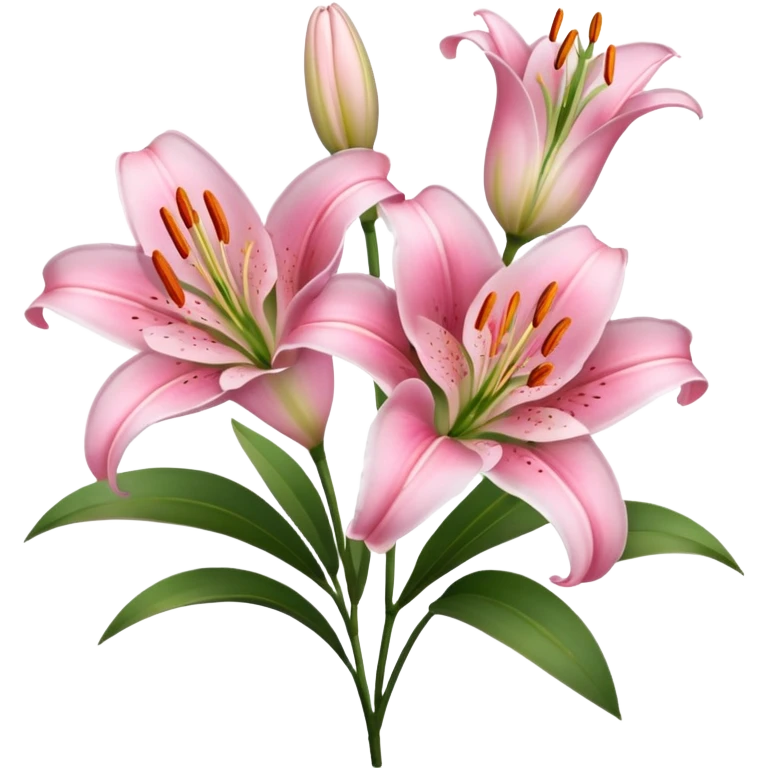 Lilies flower pink emoji
