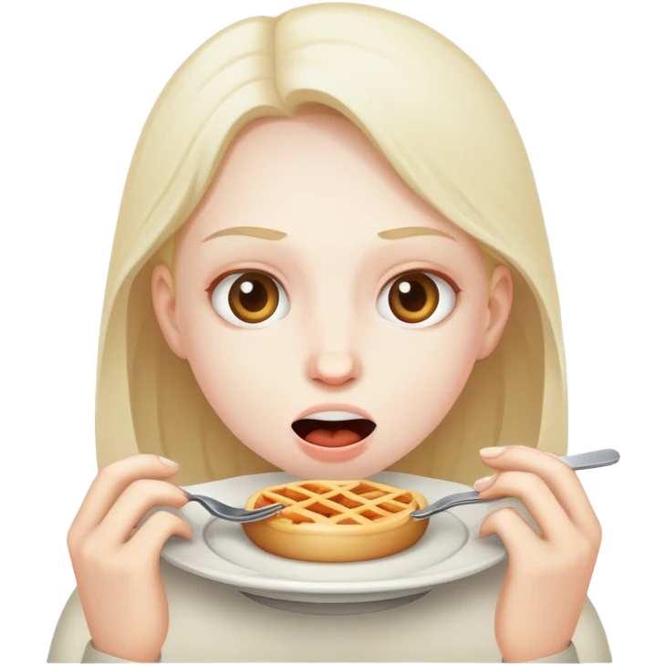 A hungry person emoji